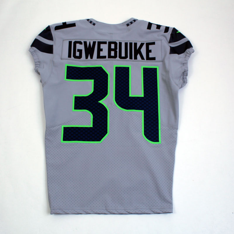 Men's Limited Seattle Seahawks NO.34 Godwin Igwebuike 2022 Salute To  Service Jersey - Olive