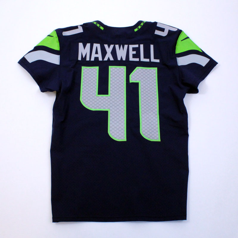 Team Issued Byron Maxwell 41 Home Jersey SA 10191 Seattle Seahawks