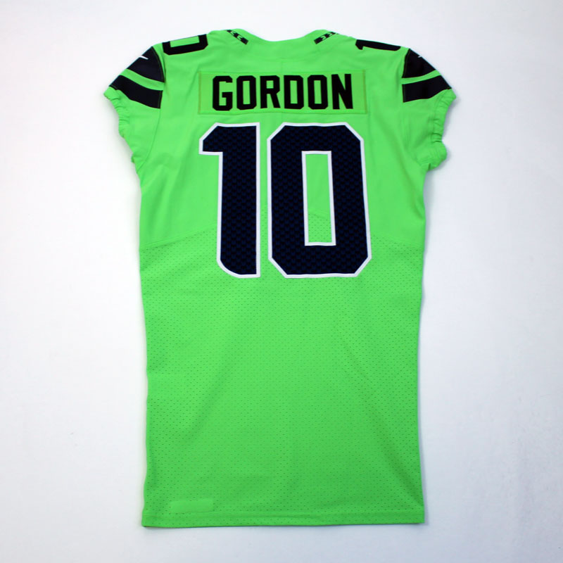 Team Issued Josh Gordon 10 Color Rush Jersey SA 10358 Seattle Seahawks