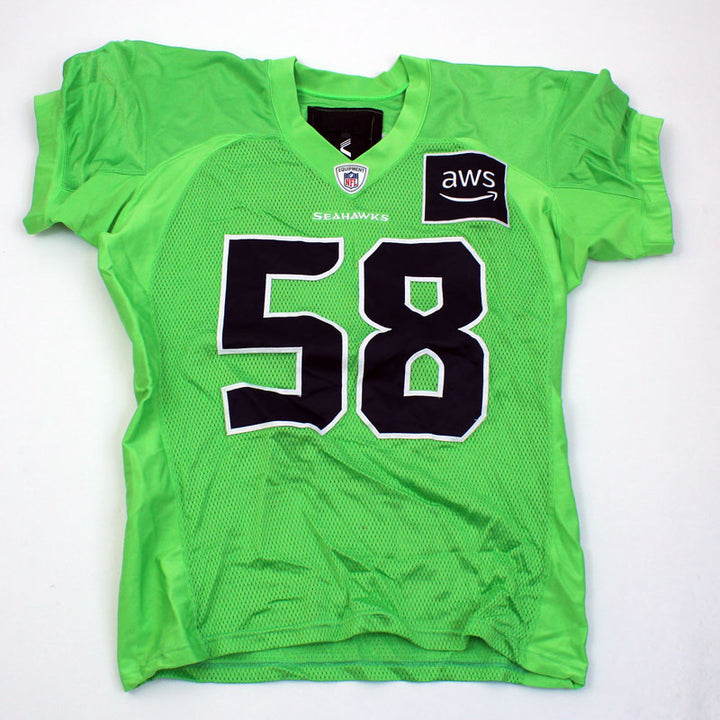 Team-Issued Derick Hall #58 Color Rush Practice Jersey - SA#11104