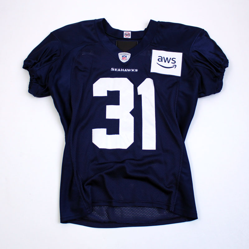 Team Issued TaMerik Williams 31 Navy Practice Jersey SA 10889 Seattle Seahawks